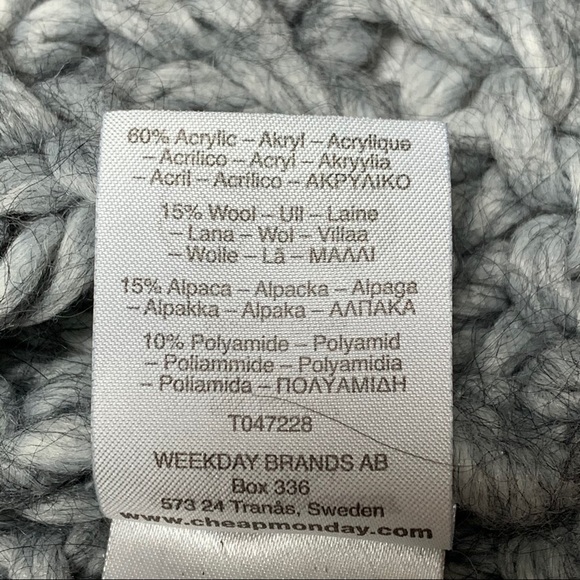 Revolve Chunky Knit Sweater Cheap Monday Size Small - Picture 8 of 11